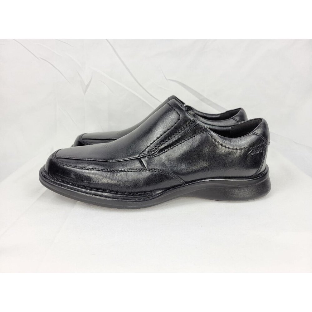 Clarks Escalade Step Leather Loafer Shoes Sneakers Mens Size 10 Wide Black 14885 - Picture 5 of 11